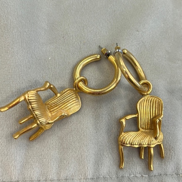 Calling All Interior Designers! Chair Chair On Hoops Earrings-Boutique - Picture 2 of 9
